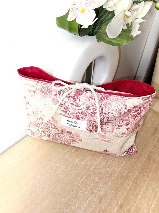 Pochette à livres vintage bordeaux